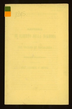 Lettera di Alberto della Marmora autore del Voyage en Sardaigne a Pietro Martini illustratore delle pergamene d'Arborea