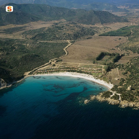 Castiadas, veduta aerea della spiaggia di Cala Pira