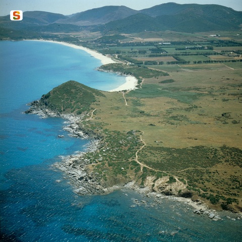 Muravera, veduta aerea della spiaggia di Costa Rei