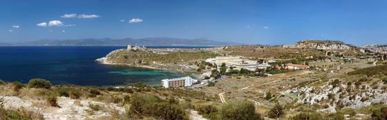 Panoramica della spiaggia di Calamosca