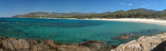 Panoramica della spiaggia di Baccu Mandara